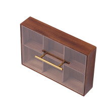 Organizzatori per snack in legno, elegante contenitore per caramelle e frutta secca con coperchio, per uso domestico, accessori per l'organizzazione