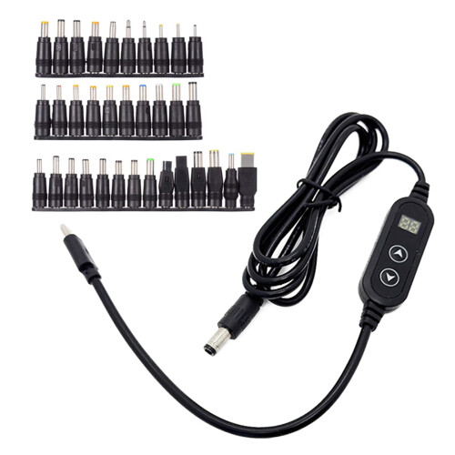 Καλώδιο γρήγορης φόρτισης PD65W USB C σε DC55255V9V12V15V20V3A Ρυθμιζόμενο καλώδιο τροφοδοσίας