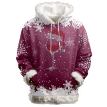 Damen-Kapuzenpullover mit flauschigem Besatz, Tasche und