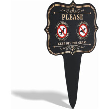 Dog No Poop or Pee Sign Metal 13.6x9.6 Inch Double Sided