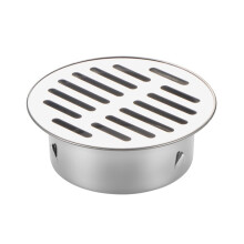 Tapa de desagüe de suelo antiobstrucción de acero inoxidable, rejilla redonda a presión para baño/cocina/lavadero, fácil de limpiar, boca plana