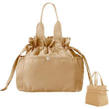 Lunchtasche für Damen und Herren, isolierte Lunchbox mit Kordelzug, fleckenabweisend, große Lunchtasche für Arbeit und Picknick, braun