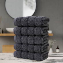 5-Piece Soft Face Towels, Highly Absorbent Cotton Blend, Quick-Dry, Travel/Spa/Home Use, Gentle on Skin