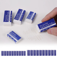 Pencil Eraser Bulk, 10Pcs Soft White/Yellow Erasers, 2x0.8x0.4" Erase Easily Artists Teachers Drawing Office