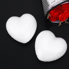 24Pcs White Foam Heart Model for Custom Painting and Wedding Decoration Crafts
