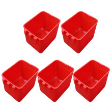 Lot de 5 mangeoires à oiseaux en plastique pour volailles et oiseaux - Accessoires pour animaux de compagnie - Mangeoire à poules
