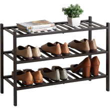 Schoenenrek, stapelbaar schoenenrek met 3 lagen, schoenenstandaard voor kast, hal en gang.