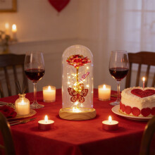 Veilleuse papillon rose rouge Saint-Valentin, lampe décorative 1 pièce