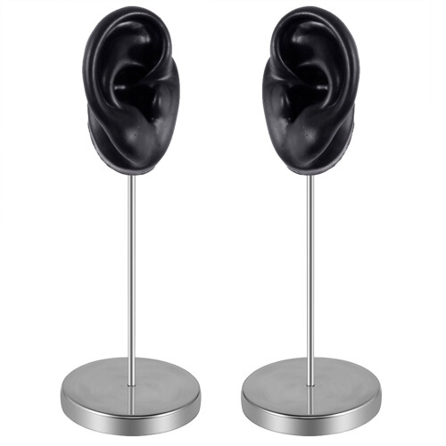 Realistic Soft Silicone Ear Model Practical Ear Studs Display Props Realistic Left and Right Human Ear Mannequin