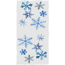 Serviettes pour les mains Ă motif flocons de neige bleu aquarelle (lot de 2)