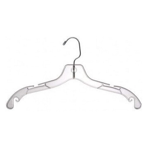 Kleiderbügel aus durchsichtigem Kunststoff, 43 cm (50er-Packung)