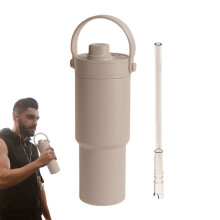 Bouteille isotherme de 735 ml, tasse à café de voyage étanche avec poignée – Compatible avec les porte-gobelets de voiture