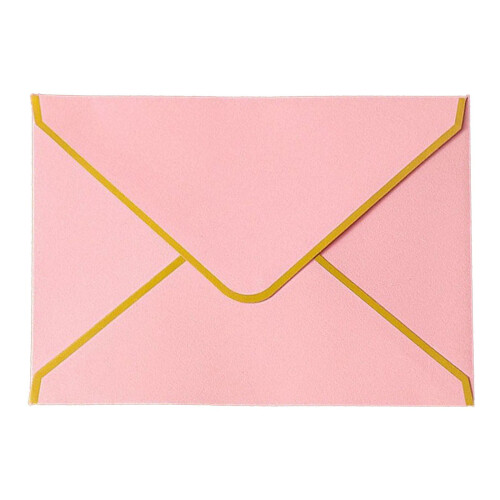Business Envelopes with Gold Border Self-Seal 10 Pack