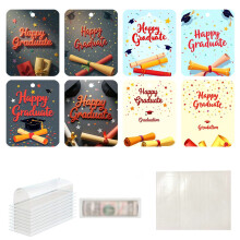 Graduation Banknotes Clip Ornaments (8 Pack), 13x10cm, for Checks/Banknotes – Compatible with Graduation Decorations