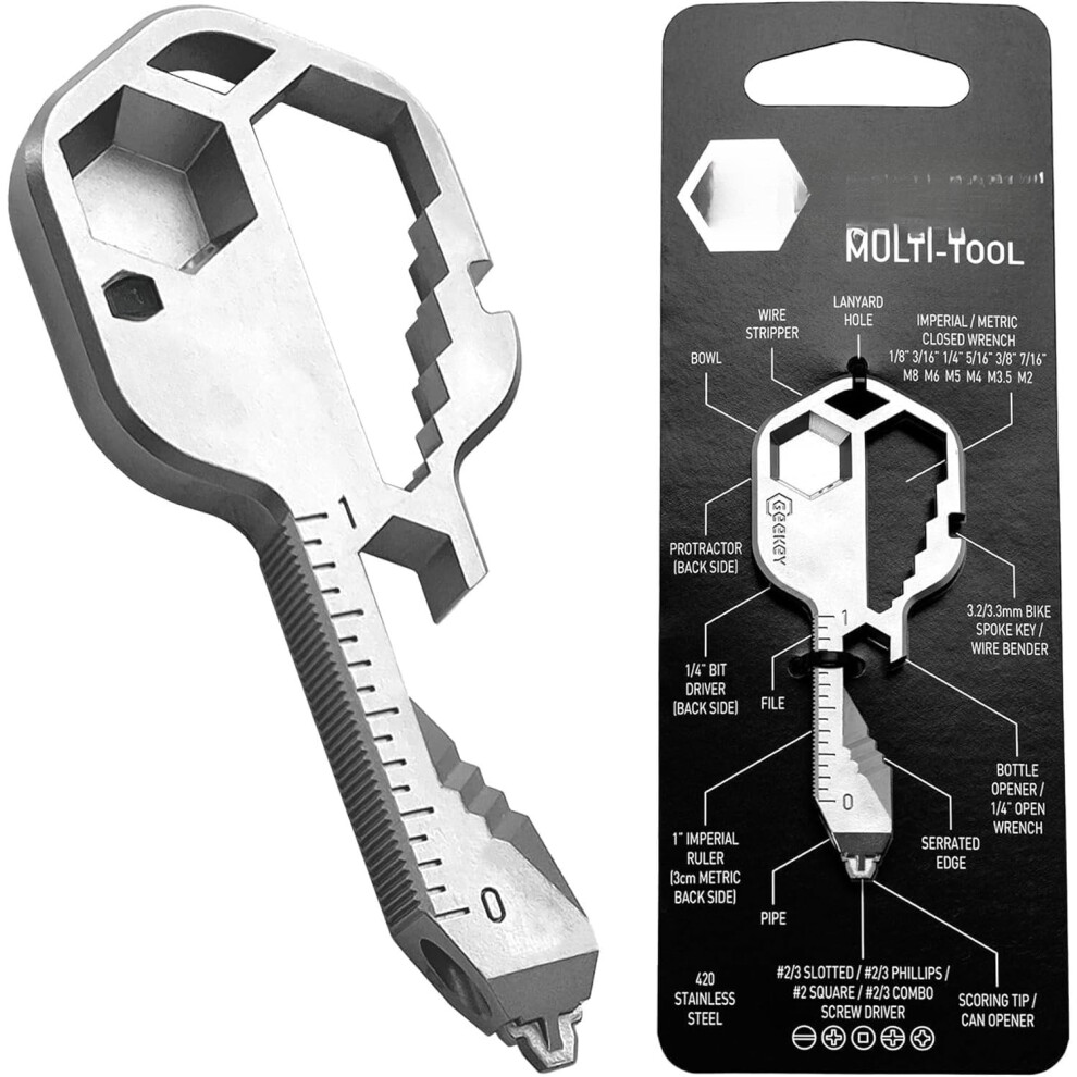 Multitool - Edc Tool With 16+ Functions | Small Bottle Opener With, Wrench, And Box For Travel, Outdoor, And Everyday Use - Tsa Safe 9448990581252