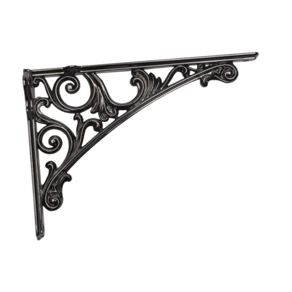 Wall Shelf Bracket Compact Shelf Support For Kitchen Book Shelves Wall Decor Black 9327961640511