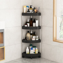 2025 New 4-Tier Corner Shower Caddy – Plastic & Metal Splicing, Standing Organizer for Bathroom, Living Room, Bedroom – Compatible with Standard