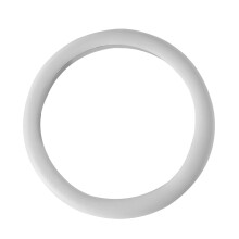 Coprivolante in similpelle siliconica ultra sottile effetto ghiaccio, rotondo e a forma di D, compatibile con la maggior parte delle auto.