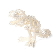 1 phíosa dineasár priontáilte 3D bán 22cm le hailt lán-ailteacha a cheadaíonn saorghluaiseacht