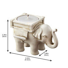 Small Elephant Candle Holder 2Pcs, Elephant Candlestick, Retro Wishing Candle Holder Tea Light Candle Holder