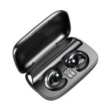Trådlösa hörlurar med öronklämma, Bluetooth 5.4, 144 språks översättning, öppen öra, benledningssystem, lätta och bekväma för