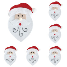 Witspace Christmas Silverware Holder Pockets – Santa, Snowman, Reindeer Cutlery Pouches for Spoons & Forks (1/3/6 PCS)