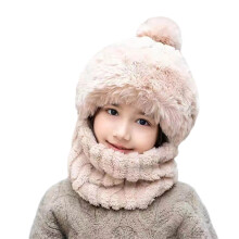 AWZXDE CozyKids Winter Hat Scarf Neck Warmer Set With Ear For Toddlers And Children Warm Lined Cold Weather Gear Khaki