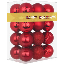 White & Silver 3.2" Shatterproof Christmas Balls – Tree Ornaments for Holiday, Wedding, Birthday, Halloween Decor, Set of 24