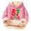 Kinder-Fleecepullover mit mehrfarbigem Eisprint und Kapuze 1