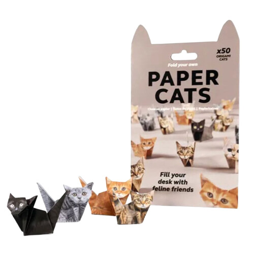 Κιτ διακόσμησης με ζώα Origami – Χειροποίητο τρισδιάστατο μοντέλο γάτας, συμβατό με