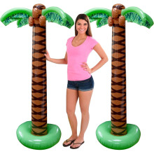 Giant inflatable palm tree 6 feet - 4 sets - Suitable for beach decorations for summer Luohu theme pool parties