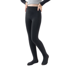 AWZXDE Winter Soft Lined Thick Children Tights Girls Base Layer Pants High Elastic Dance Leggings for Cold Season Black,XL