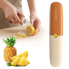 Cyenie Multifunctional Potato & Fruit Peeler, Precision Blade, Orange Handle, Compatible with Apple/Carrot/Cucumber, 1 Pc