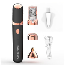 3-in-1 Electric Epilator & Facial Trimmer for Women, LED Light, Rechargeable, Stainless Steel Blades, Ergonomic