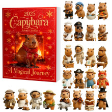 (Style H) Capybara Christmas Series Advent Calendar Blind Box 24 Countdown Decoration Day