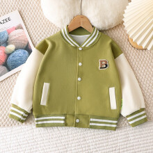 Lätt lapptäcksbasebolljacka för småbarnspojkar och flickor, kompatibel med 5T – Snow Coat Outwear