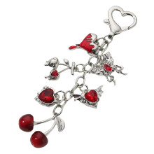 Porte-clés en alliage en forme de cerise – 12 cm