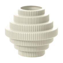 Vase en plastique émaillé blanc pour fleurs séchées