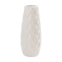 Vase en plastique émaillé blanc pour fleurs séchées