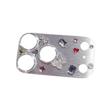 Compatibil cu seria iPhone, protecție pentru lentilă cameră, protecție ecran, accesorii decorative metalice pentru telefon