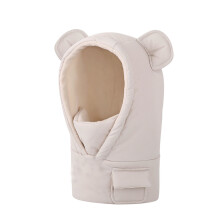 Winter Kids Fleece Hat Scarf And Face Warm Thermal For Boys Girls Cold Weather Outdoor Activities White M