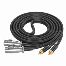 Dual RCA to XLR Male Cable High Fidelity Stereo Audio Cord Microphone Connection Cable for Microphones and Amplifiers
