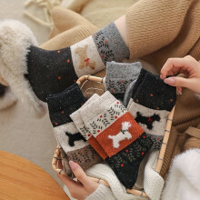 Women's Wool Socks Japanese Style Mid-Calf 5-Pack