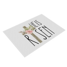 Happy Easter Peeps placemats – Wasbare lentetafelmatten, passend bij landelijke en paashaas-thema decoraties