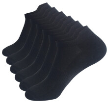AWZXDE 3 Pairs Mens Summer Sports Casual Socks Solid Color Breathable Sweat Absorbing Thin Short Socks socks for men Black