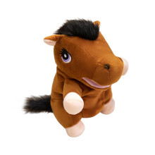 Plush Horse Hand Puppet Soft Movable Jaw Toy
