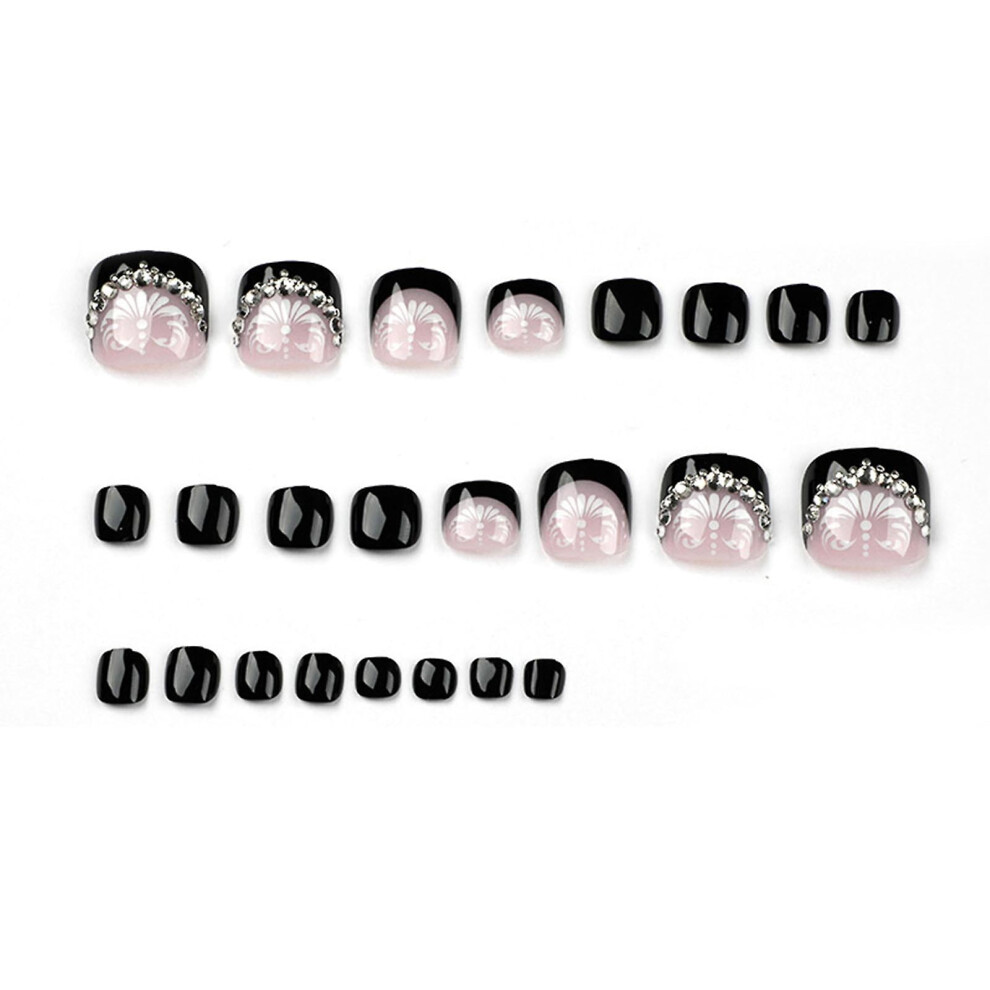 Press On Toenails False Nails For Toes Square Fake Toenails Artifical Toenails