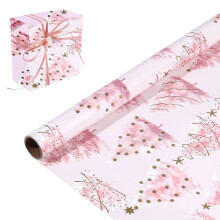 Rollo de papel de seda con diseño de árbol de Navidad, 11 x 118 pulgadas, acuarela.