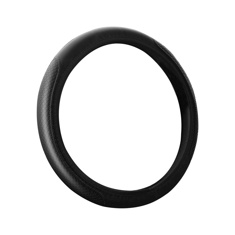 Universal 15" Microfiber Pu Leather Steering Wheel Cover With Elastic & Stitching Â Compatible With Most Cars 9496895157720
