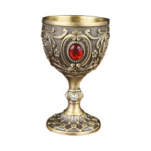 Vintage Medieval Goblet - Handmade Engraved Metal Wine Cup for Themed Parties, Novelty Drinking Glass